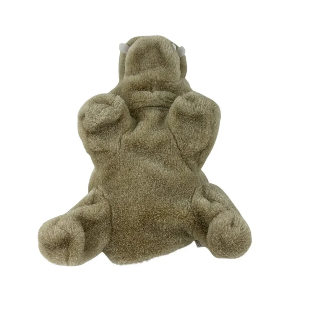 Hippopotamus Hippo 12”‎ Plush Hand Puppet Light Brown Stuffed Toy Pretend Play